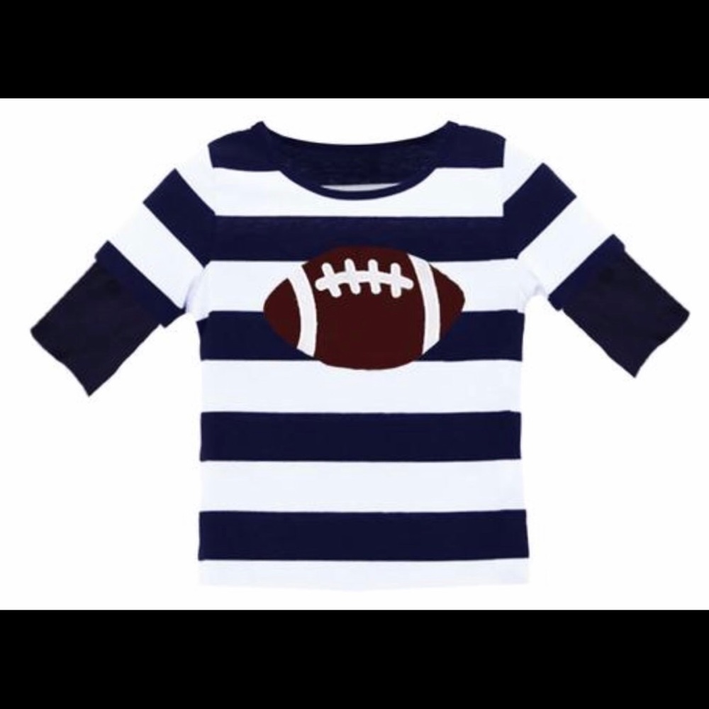 Football Stripe Boy Shirt Navy